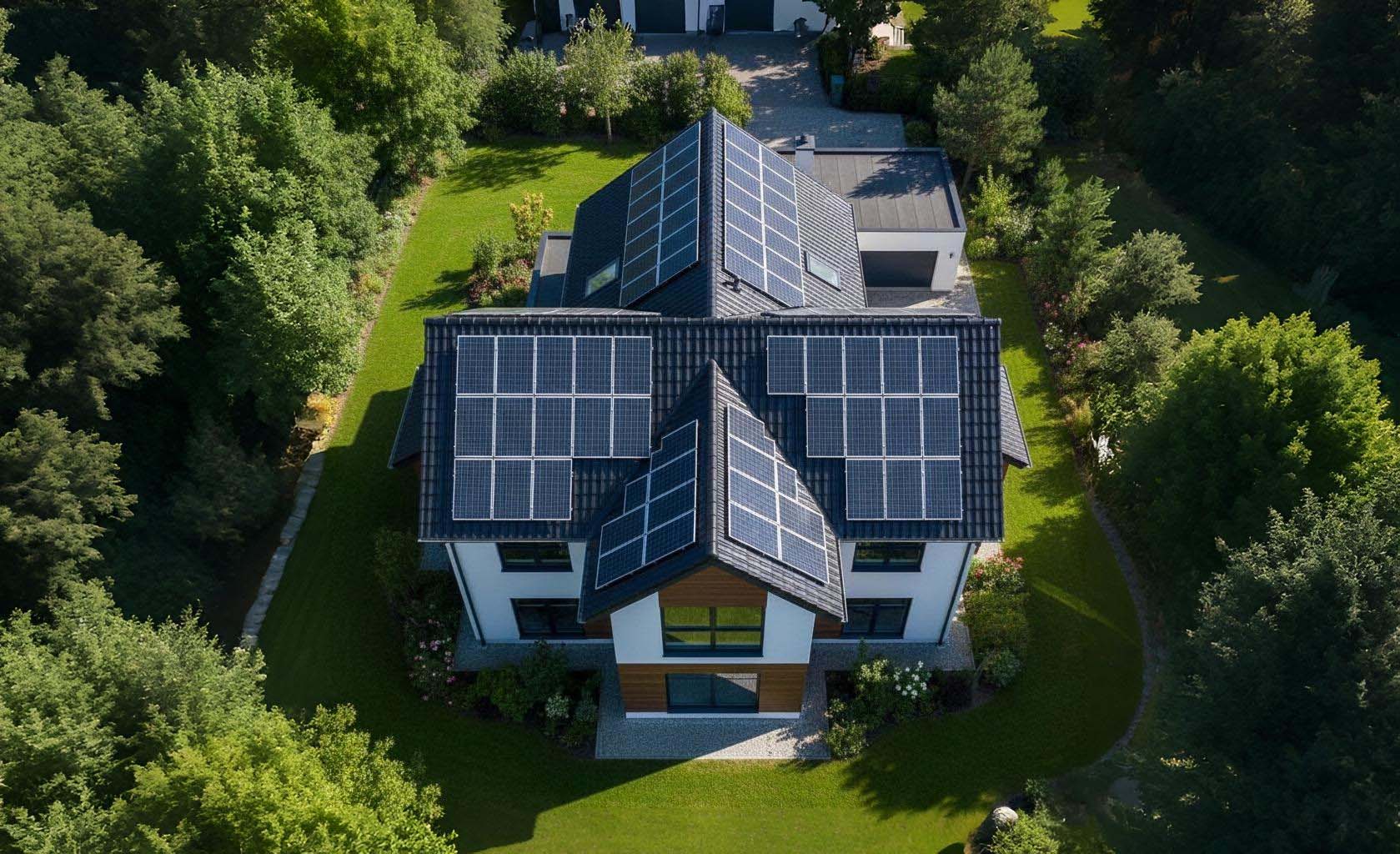 PVT-System auf einem Dach – Strom und Wärme vom Dach