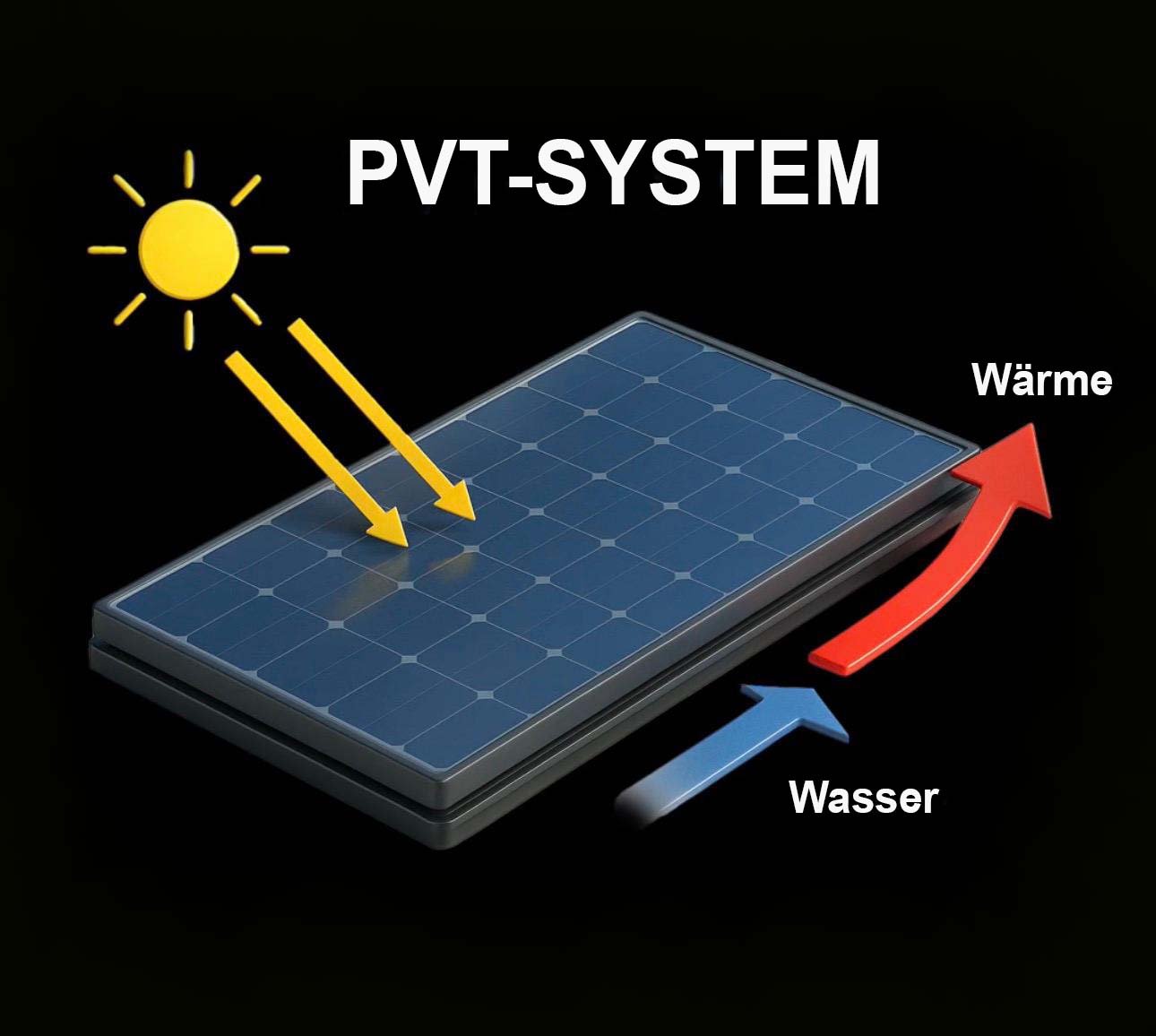 PVT-Hybridmodule auf dem Dach